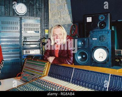 Rick Wakeman,English keyboardist, songwriter, television and radio presenter, and author photographed in London England.
