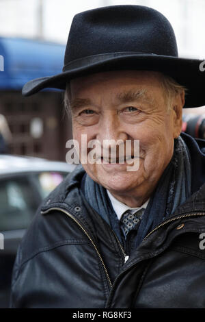 Paris, France. 28th Jan, 2019. Michel Ciment, director of the POSITIF publication during the 19th Art and Technique Meetings Paris Cinema - The Dream Industry on January 28, 2019 in Paris, France. Credit: Bernard Menigault/Alamy Live News Stock Photo