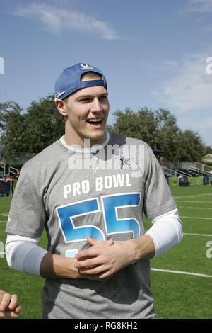 NFC linebacker Leighton Vander Esch (55), of the Dallas Cowboys, during the  first half of the NFL Pro Bowl football game Sunday, Jan. 27, 2019, in  Orlando, Fla. (AP Photo/Mark LoMoglio Stock