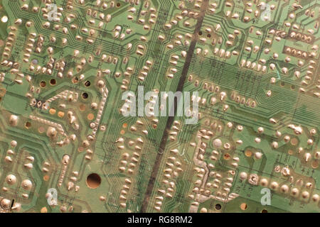 Green circuit board Stock Photo