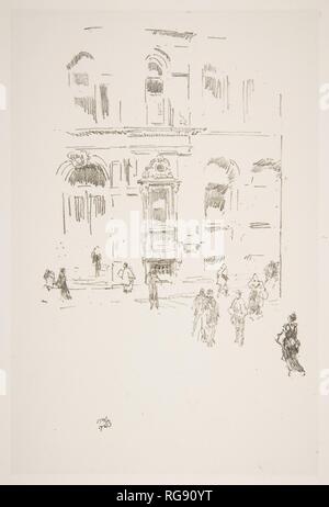 Victoria Club. Artist: James McNeill Whistler (American, Lowell, Massachusetts 1834-1903 London). Dimensions: Image: 8 1/8 × 5 1/4 in. (20.6 × 13.4 cm)  Sheet: 18 7/16 × 13 7/16 in. (46.8 × 34.2 cm). Date: 1879. Museum: Metropolitan Museum of Art, New York, USA. Stock Photo