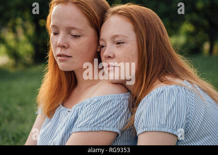 Redheaded twins Stock Photo