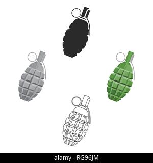 Grenade icon cartoon. Single weapon icon from the big ammunitio, arms cartoon. Stock Vector