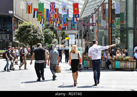 Outside view of Westfield Shopping Centre in Stratford on a sunny day.  London Stock Photo - Alamy