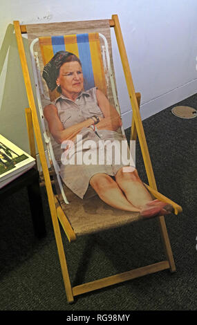 Deck Chair, Martin Parr, Return to Manchester exhibition, Mosley St Art Gallery, Jan 2019, Manchester, UK, M2 3JL Stock Photo