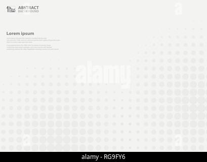 Abstract halftone circle background of gray. Simple design for art work. You can use for various presentation, brochure, cover, ad, poster. vector eps Stock Vector