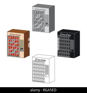 A terminal with different kinds of chocolate. Terminals single icon in cartoon style isometric vector symbol stock illustration . Stock Vector