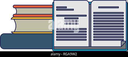 Books piled up Stock Vector