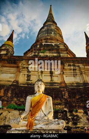 A Wat Yai Chai Mongkhon in Ayutthaya, Thailand. Stock Photo