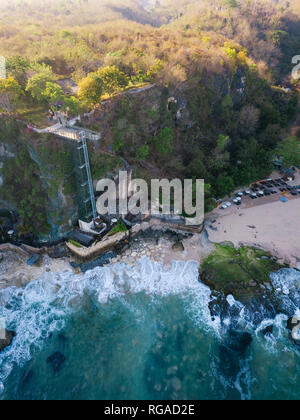 Indonesia, Bali, Aerial view of lift and beach Stock Photo