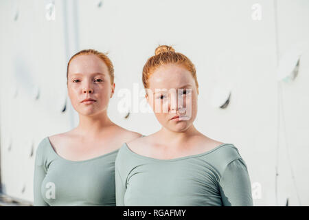 Redheaded twins Stock Photo
