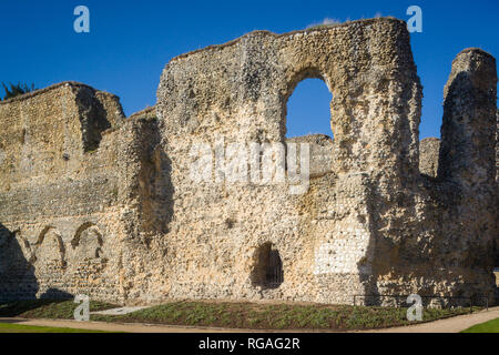 The walls of the newly restored Reading Abbey, Reading, Berkshire Stock Photo