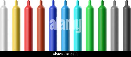 Metal gas cylinder Stock Vector