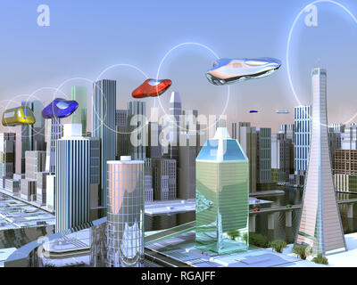 Futuristic city Stock Photo