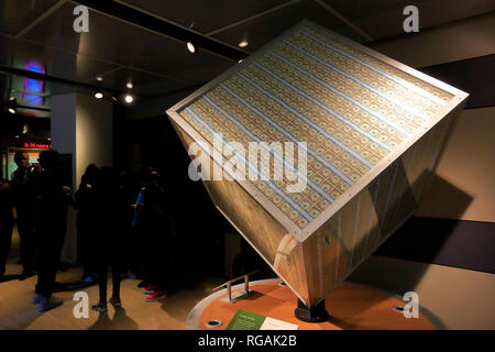 The Million Dollar Cube (it contains one million dollars in one dollar bills) display in Money Museum in Federal Reserve Bank of Chicago.IL.USA Stock Photo