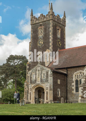 St Mary Magdalene church clock Whitgift East Yorkshire UK which is ...