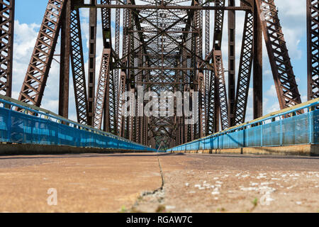 The old Chain Of Rocks bridge spans between missouri and Illinois and is part of the historic Route 66. Stock Photo