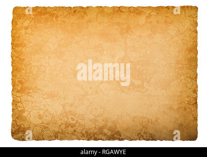 old paper isolated on white background Stock Photo
