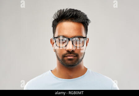 indian man or student in eyeglasses Stock Photo