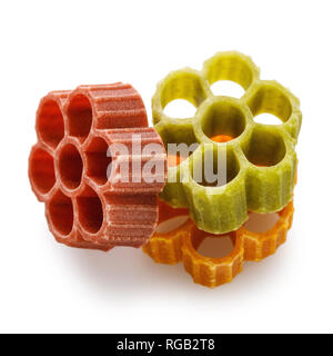 Pasta made from durum wheat isolated on white background Stock Photo