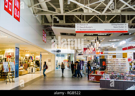 June 5, 2018 Milpitas / CA / USA - People shopping at the Great Mall, San Francisco bay area Stock Photo