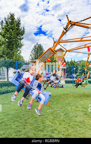 Amusement Park ride, Golden Spike Days Festival, Rocky Point Park, Port Moody, British Columbia, Canada. Stock Photo