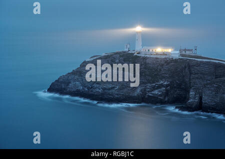 South Stack Lighthouse, Holyhead, Anglesey, Wales Stock Photo