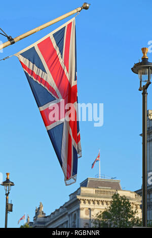Union Jack British Flag in London Stock Photo