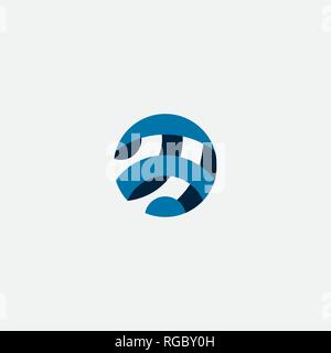 globe logo icon design with 3d effect Stock Vector
