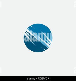 globe stylized icon logo vector Stock Vector