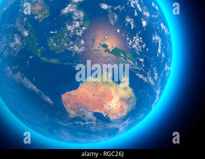 Earth Globe Australia View Isolated Stock Photo - Alamy