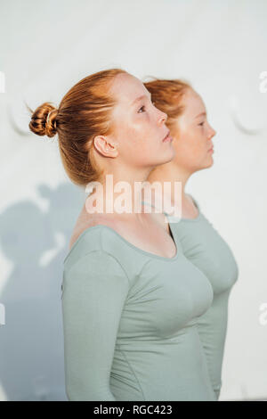 Redheaded twins Stock Photo