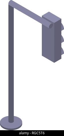Back of traffic lights icon, isometric style Stock Vector