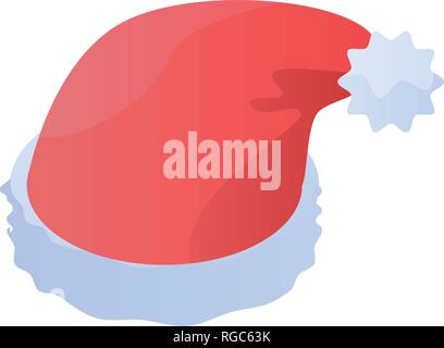 Santa hat icon, isometric style Stock Vector