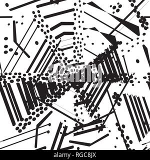 Geometrical chaotic dot pattern brochure background template - trendy ...