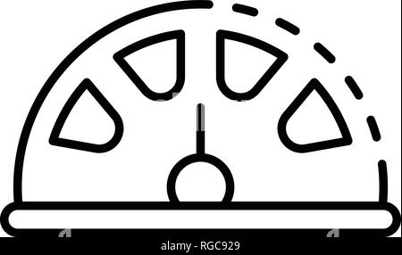 Drone speedometer icon, outline style Stock Vector