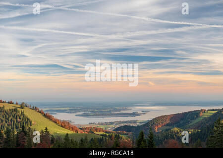 Germany, Upper Bavaria, Aschau, Chiemsee lake in autumn Stock Photo