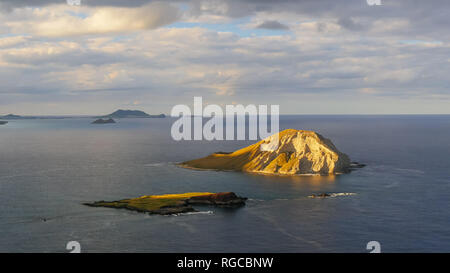 manana island, also known as rabbit island, off the coastline of oahu, hawaii Stock Photo