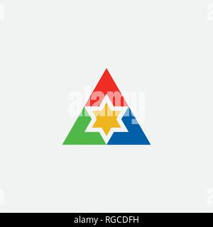 star in triangle vector logo symbol icon Stock Vector