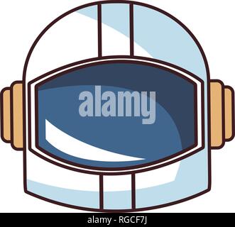 space astronaut helmet cartoon Stock Vector