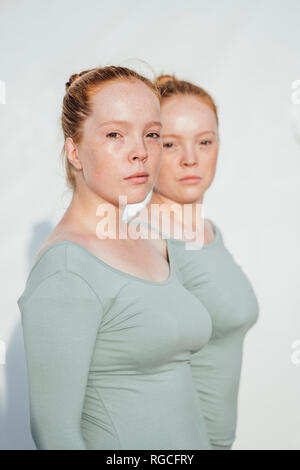 Redheaded twins Stock Photo