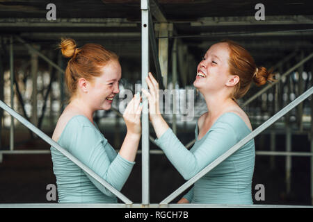 Redheaded twins Stock Photo