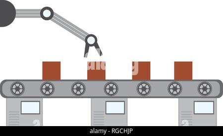 Abstract production line Stock Vector