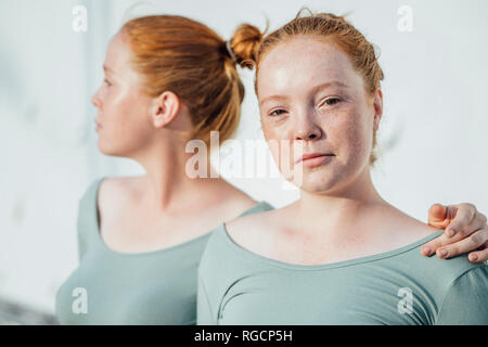Redheaded twins Stock Photo