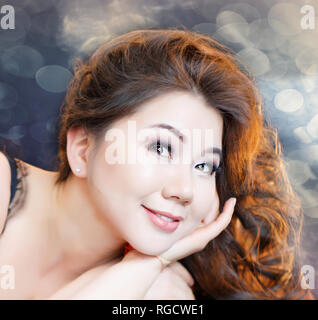 Face of beautiful asian woman model posing Stock Photo