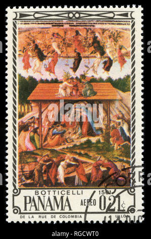 Postage stamp from Panama in the Religious paintings series issued in 1966 Stock Photo