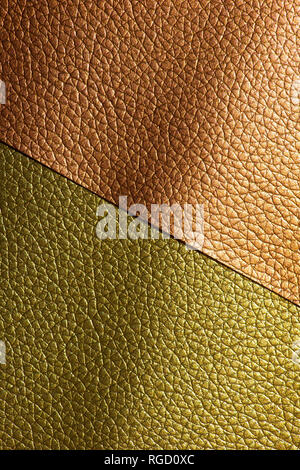 Shiny golden colour leather bright background. Geometric shapes. Brillante superficie backdrop. Abstract compositions. Stock Photo
