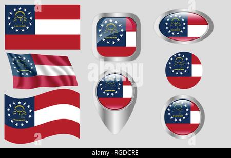 Flag of Georgia Stock Vector