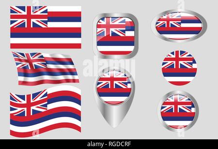 Flag of Hawaii Stock Vector