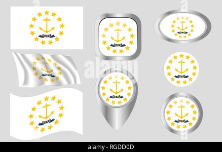 Flag of Rhode Island Stock Vector